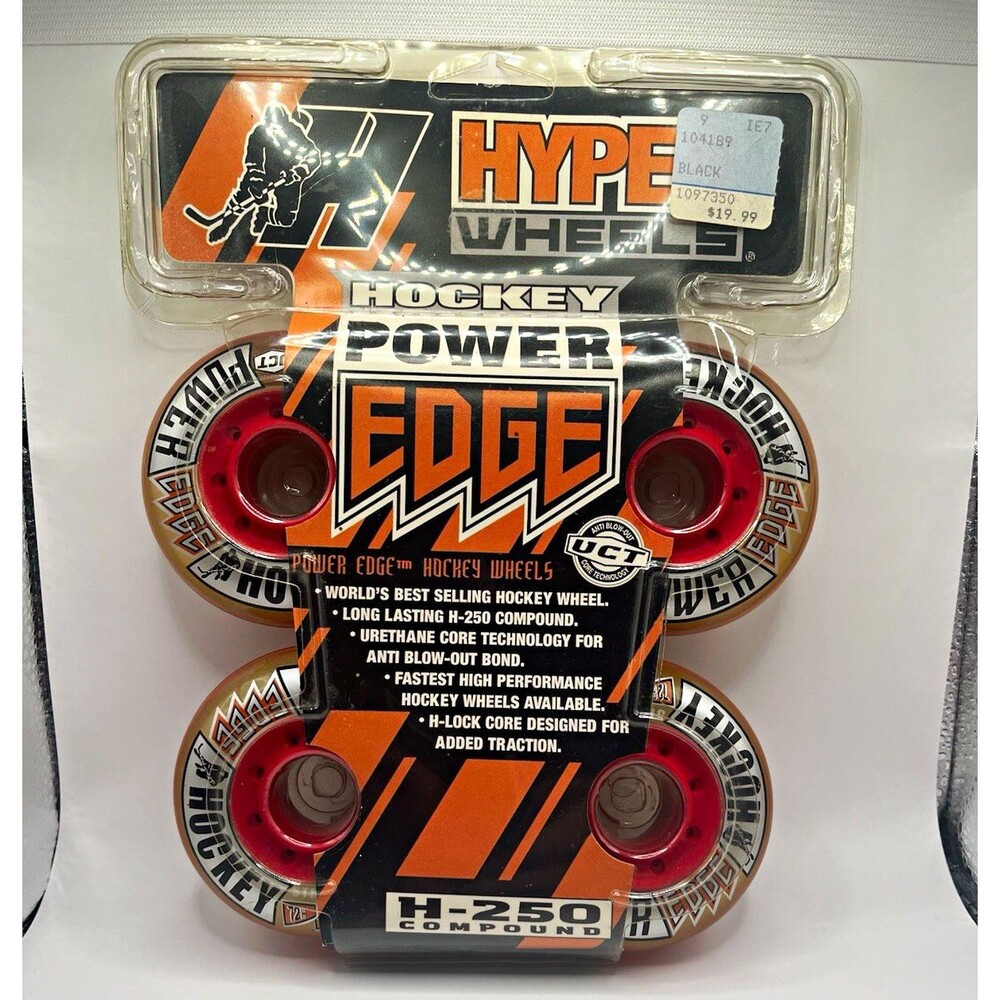 Hyper Power Edge H-250 Compound Hockey Inline Skate Wheels Red, 4 Pack